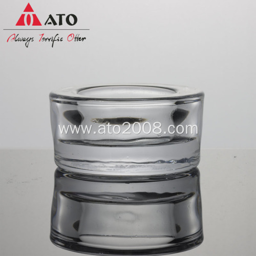 Mini Candle Holder Round Glass Pillar Candle Holders